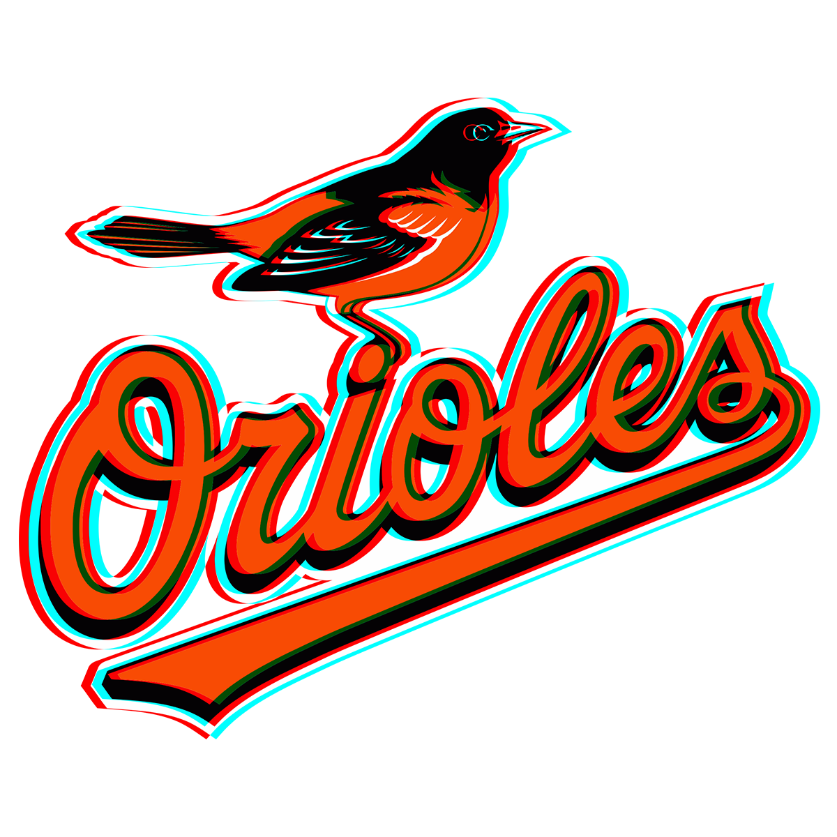 Phantom Baltimore Orioles logo iron on paper